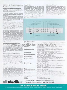 C-12; Luxman, Lux Corp.; (ID = 1604487) Ampl/Mixer