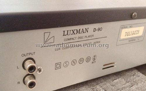 Compact Disc Player D-90; Luxman, Lux Corp.; (ID = 2638997) Ton-Bild