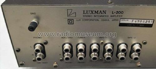Duo-Beta Circuit Stereo Integrated Amplifier L200; Luxman, Lux Corp.; (ID = 2599474) Ampl/Mixer