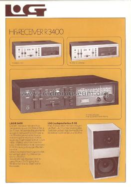 L&G Solid State Stereo Receiver R3400; Luxman, Lux Corp.; (ID = 1739743) Radio