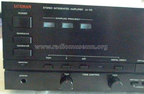 Stereo Integrated Amplifier LV-113; Luxman, Lux Corp.; (ID = 2012778) Ampl/Mixer