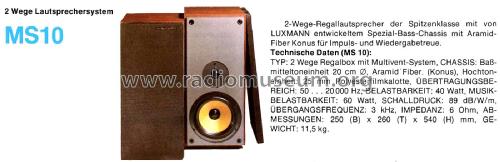 MS10; Luxman, Lux Corp.; (ID = 2396909) Speaker-P