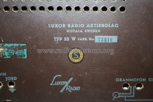 53W; Luxor Radio AB; (ID = 1276617) Radio