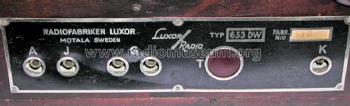 653DW; Luxor Radio AB; (ID = 609086) Radio