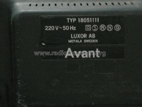 Avant 18051111; Luxor Radio AB; (ID = 1628705) Television