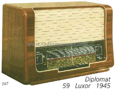 Diplomat 59W; Luxor Radio AB; (ID = 1926) Radio