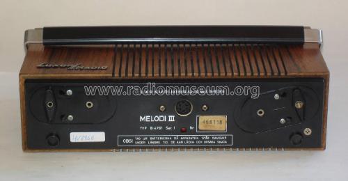 Melodi III B-4761; Luxor Radio AB; (ID = 2620951) Radio