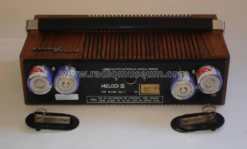 Melodi III B-4761; Luxor Radio AB; (ID = 2620953) Radio