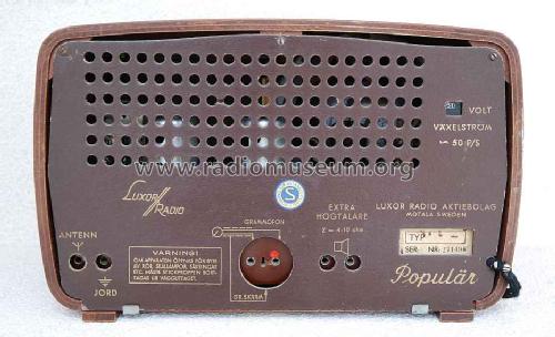 Populär ; Luxor Radio AB; (ID = 478552) Radio