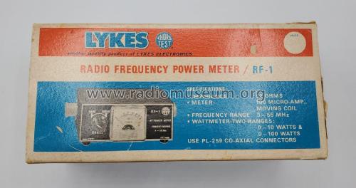 Radio Frequency Power Meter 100 Watt RF-1; Lykes Electronics (ID = 2585694) Equipment