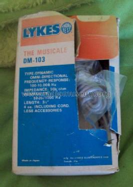 The Musicale DM-103; Lykes Electronics (ID = 1345516) Mikrofon/TA