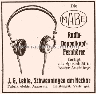 Kopfhörer ; MABE Marke, Lehle, (ID = 1516829) Speaker-P