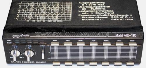 Graphic Equalizer Booster ME-110; Mac Audio Electronic (ID = 2312540) Ampl/Mixer