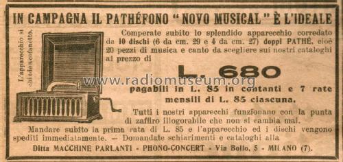 Pathéfono Novo Musical ; Macchine Parlanti, (ID = 2613127) TalkingM