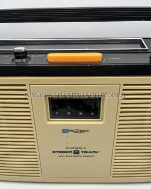 Portable Stereo 8 Track AM-FM MPX Radio 8PSR-3000 Code 6-36-56; MacDonald (ID = 2872164) Radio