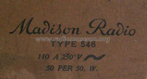 546; Madison Radio; (ID = 1523379) Radio