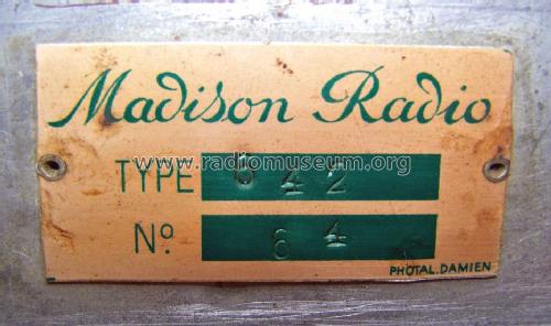 642; Madison Radio; (ID = 1525293) Radio