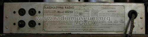 402SV; Magnadyne Radio; (ID = 206850) Radio