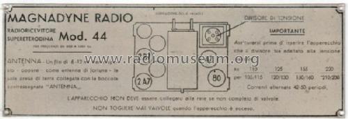 M44; Magnadyne Radio; (ID = 1246637) Radio