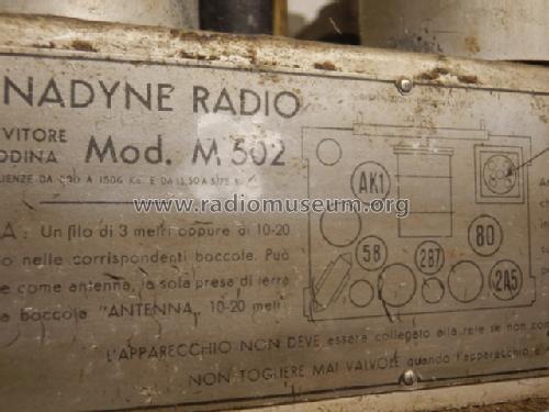 M502; Magnadyne Radio; (ID = 1112317) Radio