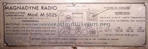 M 502S; Magnadyne Radio; (ID = 2543299) Radio
