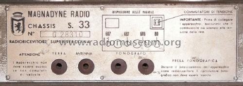 S33; Magnadyne Radio; (ID = 210161) Radio