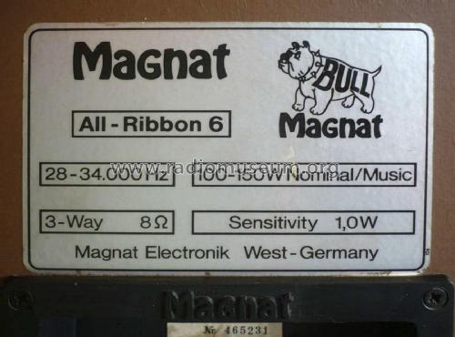 All-Ribbon 6 ; Magnat; Pulheim (ID = 1753397) Speaker-P