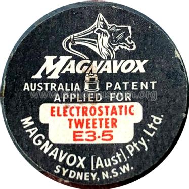Electrostatic Tweeter E3.5; Magnavox Australia (ID = 2962181) Speaker-P