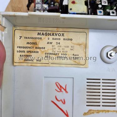 All Wave Super Het. Transistor Seven AW-24; Magnavox Co., (ID = 2896640) Radio