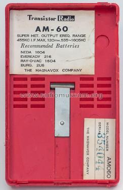 Pocket-mate AM-60; Magnavox Co., (ID = 2504395) Radio