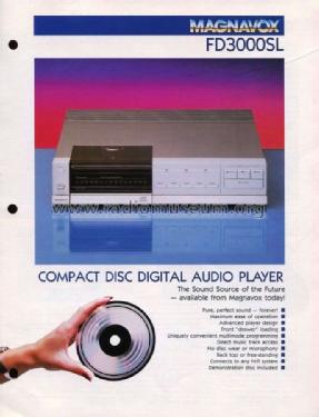 Compact Disc Player FD3000; Magnavox Co., (ID = 2376107) R-Player