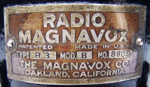 R3B ; Magnavox Co., (ID = 2252742) Speaker-P