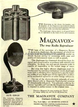 A1-R Combination ; Magnavox Co., (ID = 1259712) Speaker-P