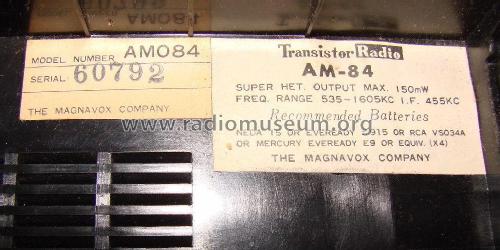 8 Transistor Bolero AM-84; Magnavox Co., (ID = 2047295) Radio