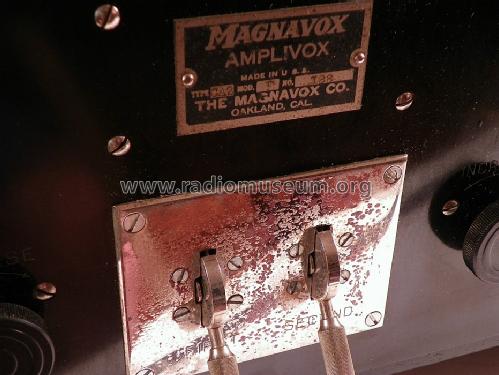 Amplivox Type CA2 Model F; Magnavox Co., (ID = 1300124) Ampl/Mixer