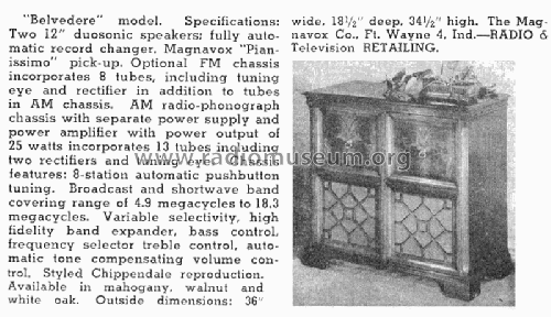 Belvedere ; Magnavox Co., (ID = 1159879) Radio