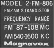 FM-AM Power Transistor 2-FM-806 ; Magnavox Co., (ID = 564747) Radio