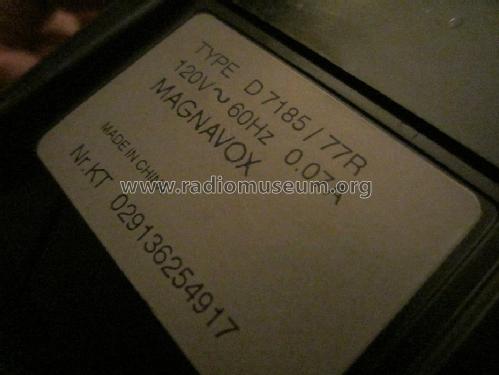 Radio Cassette Recorder D7185/77R; Magnavox Co., (ID = 1447600) Radio