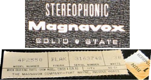 Stereophonic Solid State 4P2550; Magnavox Co., (ID = 1182983) Ton-Bild