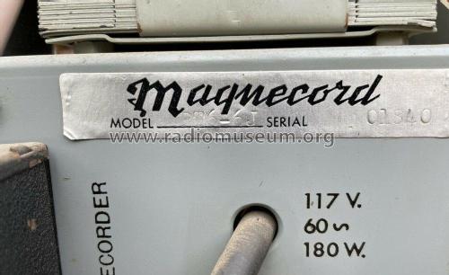 Tape Recorder PT6-6A & PT6-6J; Magnecord, Inc. (ID = 2727389) Enrég.-R