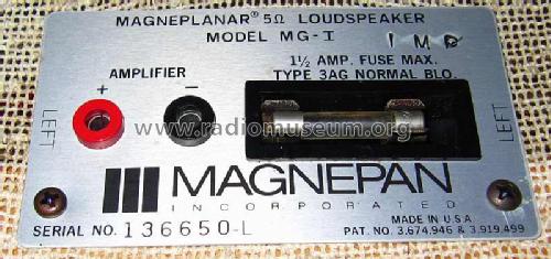 Magneplanar MG-I, IMP; Magnepan: White Bear (ID = 782512) Speaker-P
