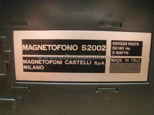 Magnetofono S2002; Magnetofoni Castelli (ID = 2044952) Enrég.-R