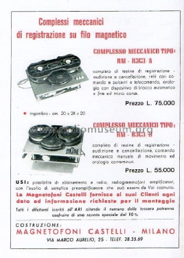 Wire Recorder RM125; Magnetofoni Castelli (ID = 2642597) R-Player