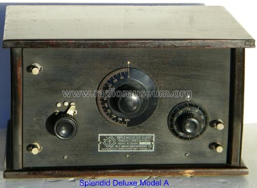 Splendid Deluxe Model A; Main Radiophone Co.; (ID = 877626) Radio