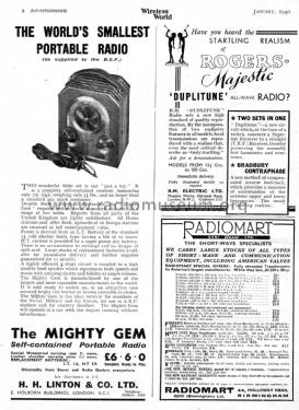 130 'Mighty Gem' Camera Style Radio ; Majestic Radio & (ID = 1918059) Radio