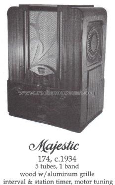 Majestic 174 ; Grigsby-Grunow - (ID = 1442614) Radio