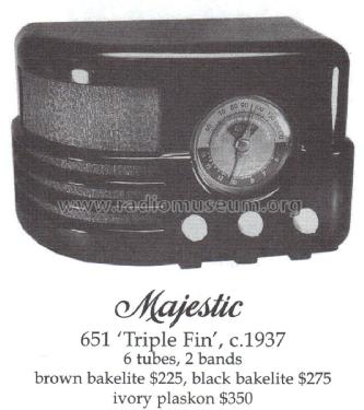 651 Triple Fin; Majestic Radio & (ID = 1442671) Radio