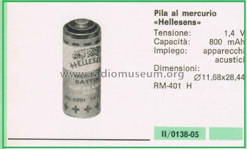 Mercury Battery for Hearing Aids - 1.4 Volts RM-401H; Mallory Battery (ID = 3116964) Power-S