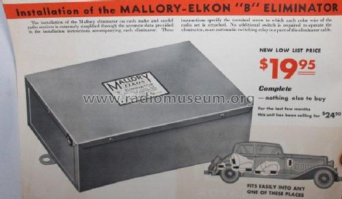 Elkon 'B' Eliminator 6; Mallory, P.R. & Co.; (ID = 2571506) Fuente-Al