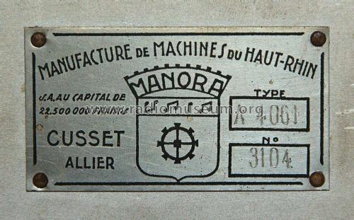 A4061; Manora, Manufacture (ID = 2547401) Radio